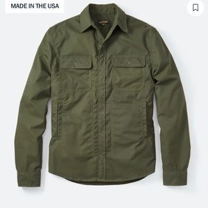 Flint and Tinder Staywax Camp Shirt Olive Medium